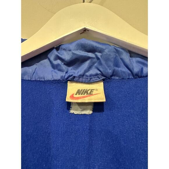 Nike Mens Large Blue and White Vintage Windbreaker Jacket FLAWED - Picture 3 of 13